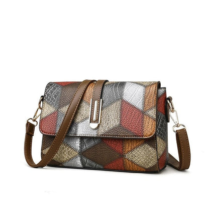 Geometric Patterned Crossbody Shoulder Bag