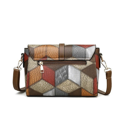 Geometric Patterned Crossbody Shoulder Bag