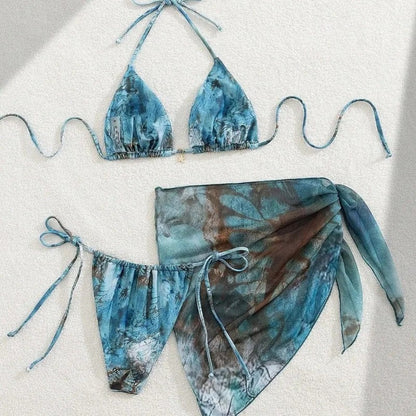Halter Tie Side Bikini Swimsuit