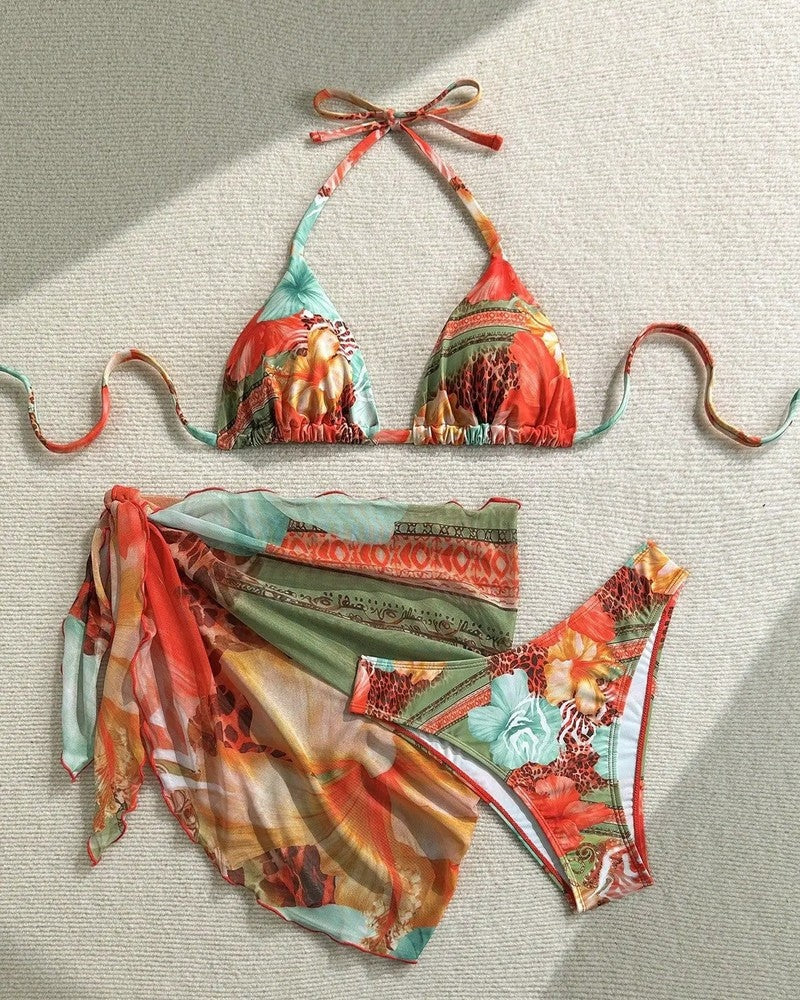 Halter Tie Side Bikini Swimsuit