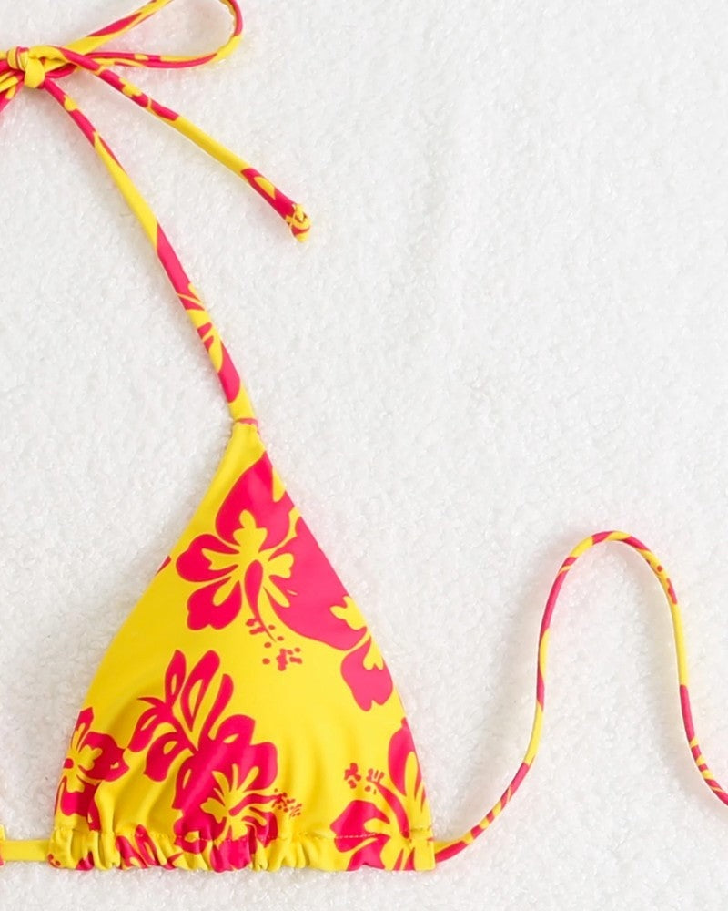 Triangle String Bikini Halter Swimsuit