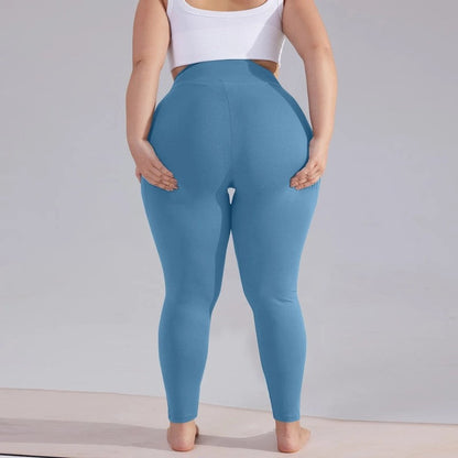 Plus Size High-Waist Pocket Stretch Leggings