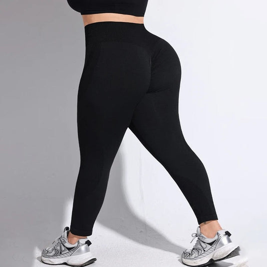 Plus Size High-Waist Seamless Compression Leggings
