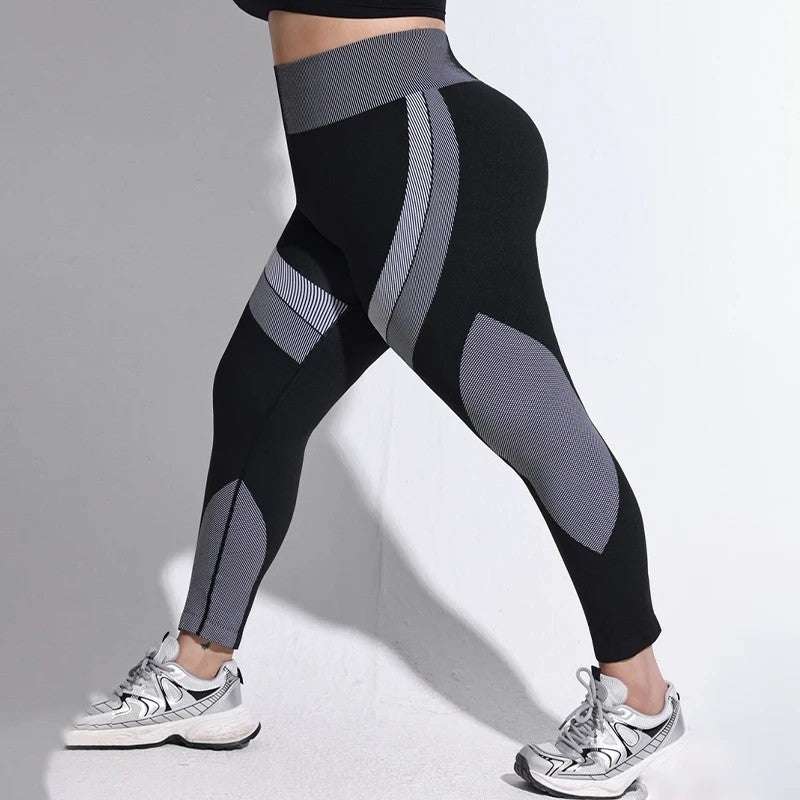 Plus Size High-Waist Seamless Compression Leggings