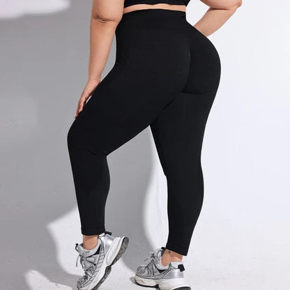 Plus Size High-Waist Seamless Compression Leggings