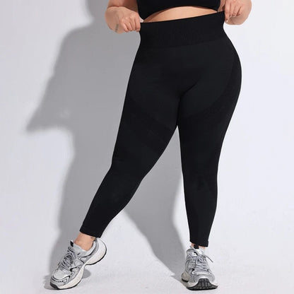 Plus Size High-Waist Seamless Compression Leggings