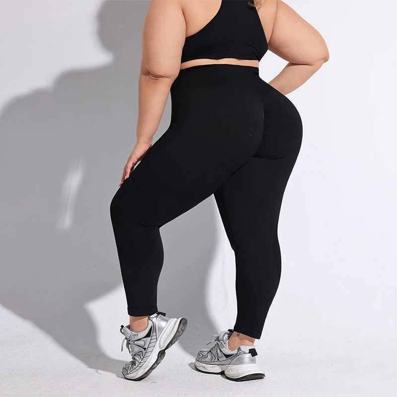 Plus Size High-Waist Seamless Compression Leggings