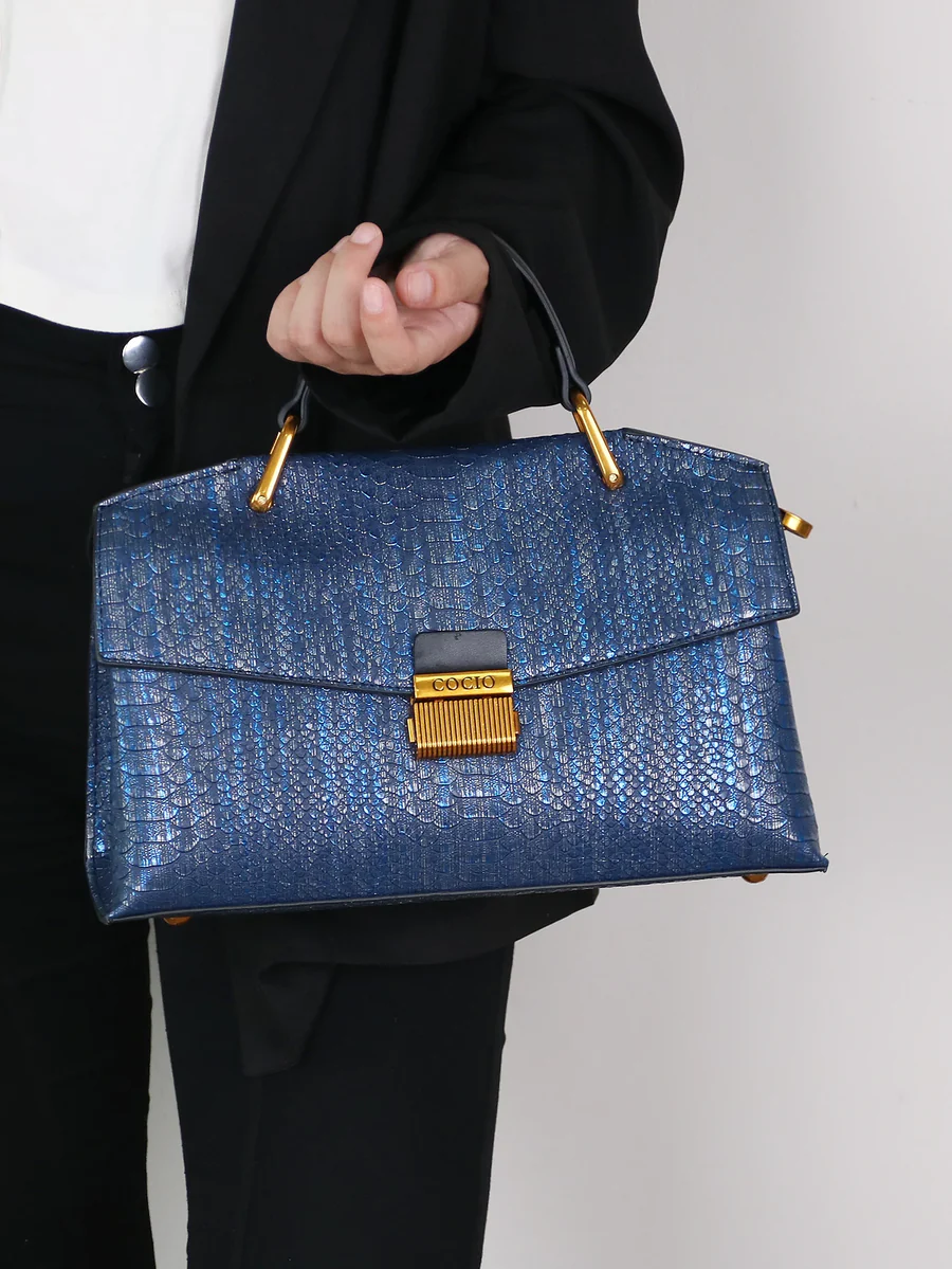 Lio Snake-Print Handbag
