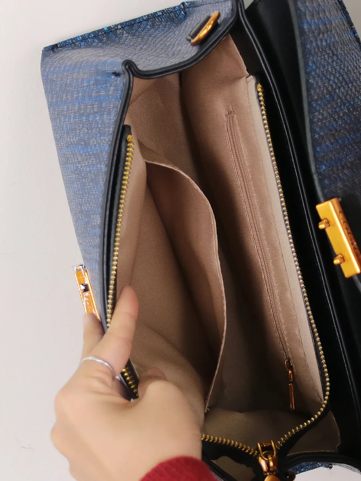 Lio Snake-Print Handbag