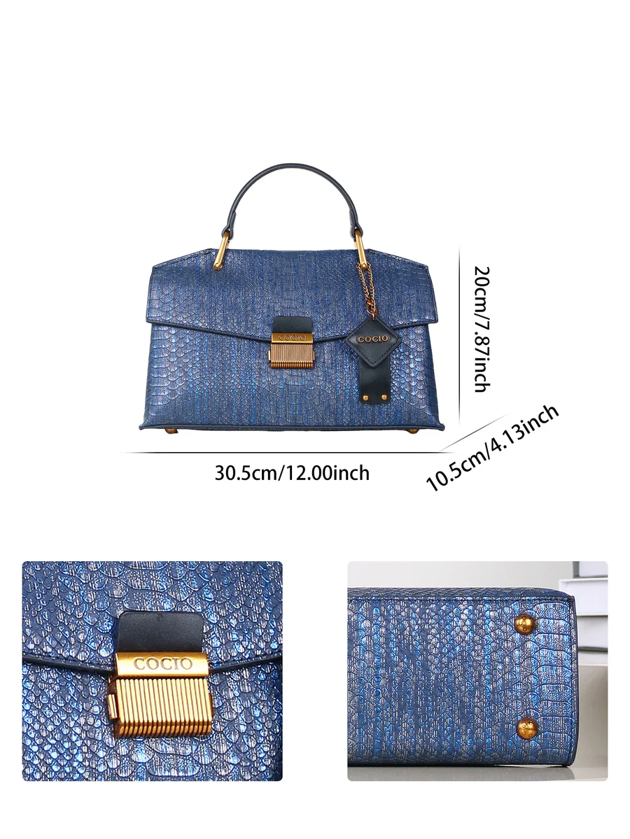 Lio Snake-Print Handbag