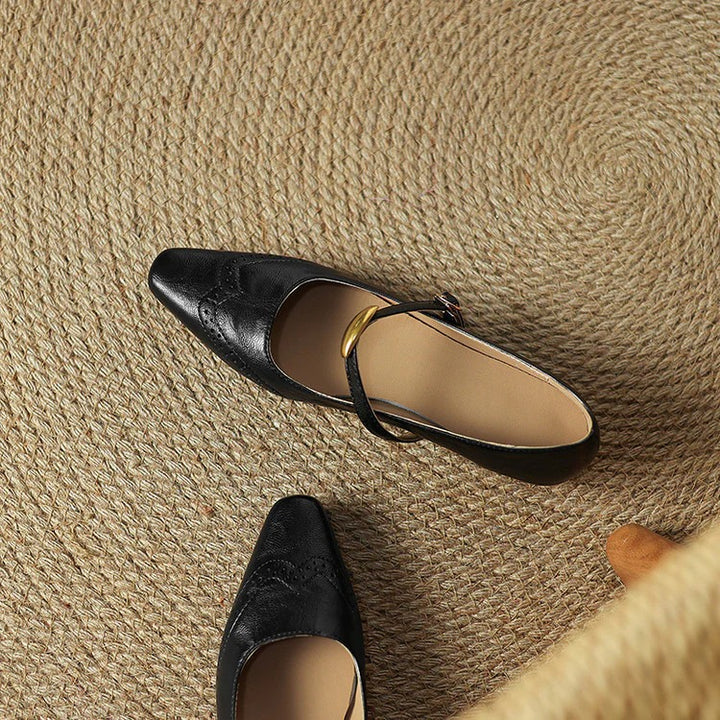 Édeline Leather Wedges