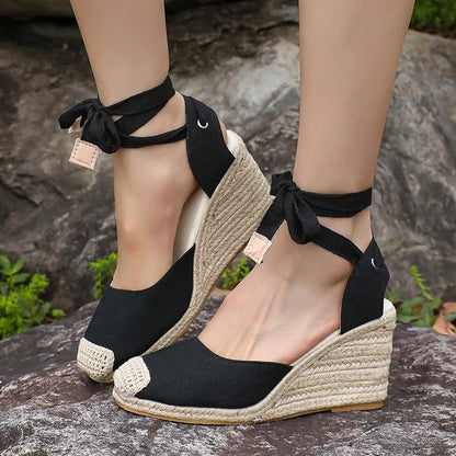 Liora Espadrille Canvas Wedge Sandals