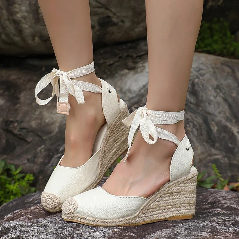 Liora Espadrille Canvas Wedge Sandals