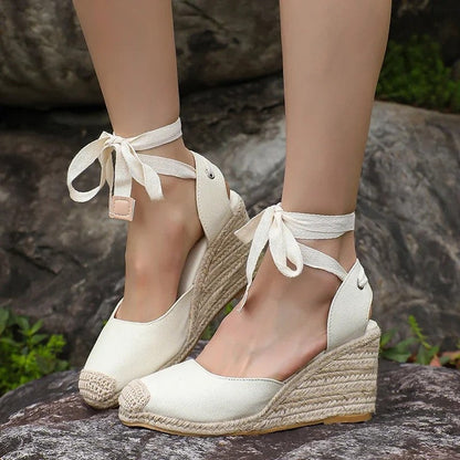 Liora Espadrille Canvas Wedge Sandals