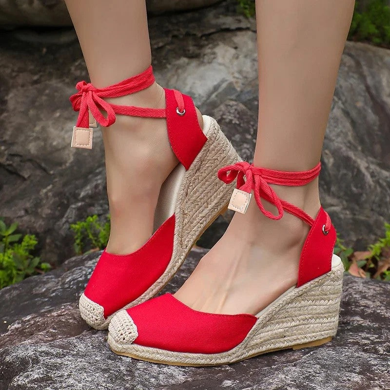 Liora Espadrille Canvas Wedge Sandals