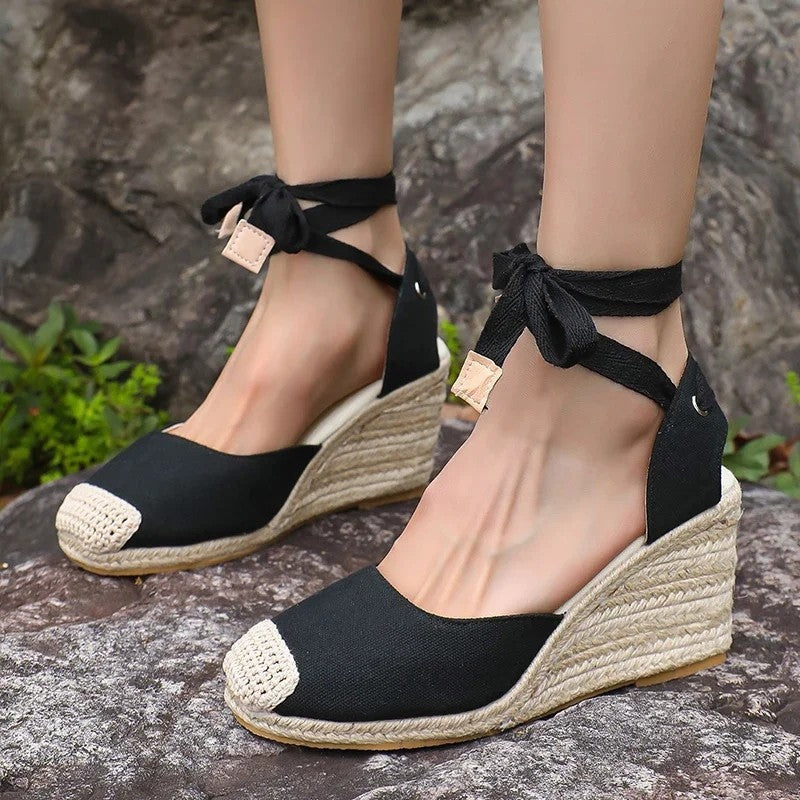 Liora Espadrille Canvas Wedge Sandals