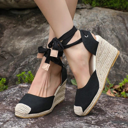 Liora Espadrille Canvas Wedge Sandals