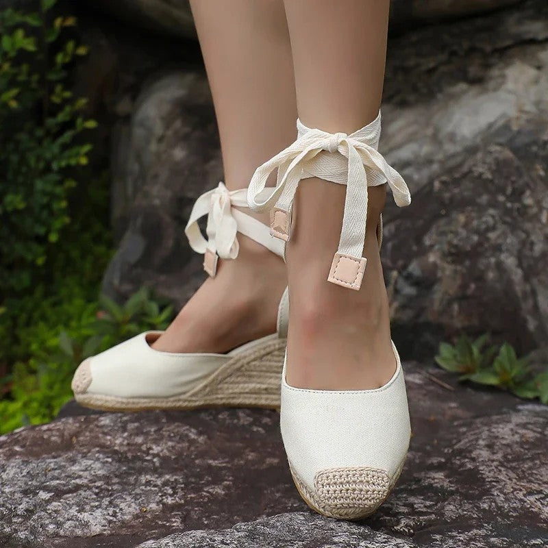 Liora Espadrille Canvas Wedge Sandals