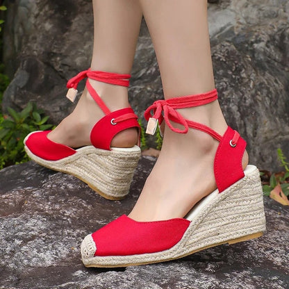 Liora Espadrille Canvas Wedge Sandals