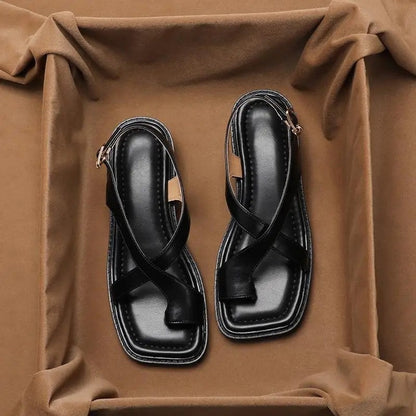 Lirone Cross Strap Square Toe Sandals