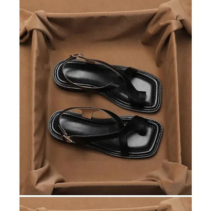 Lirone Cross Strap Square Toe Sandals