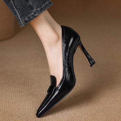 Lorven Polished Leather Loafer Heel