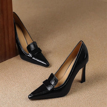Lorven Polished Leather Loafer Heel