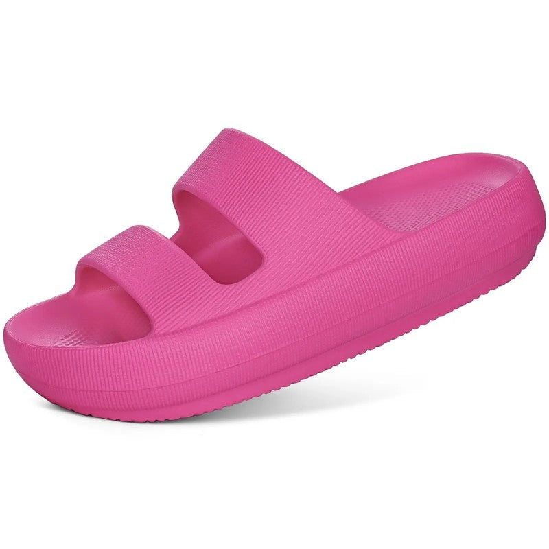 Lunari Cushioned Double Strap Slide Sandals