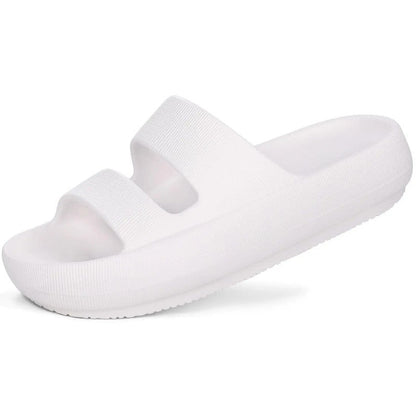 Lunari Cushioned Double Strap Slide Sandals
