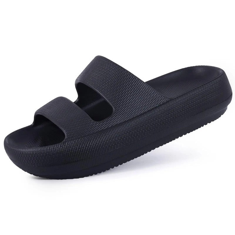 Lunari Cushioned Double Strap Slide Sandals