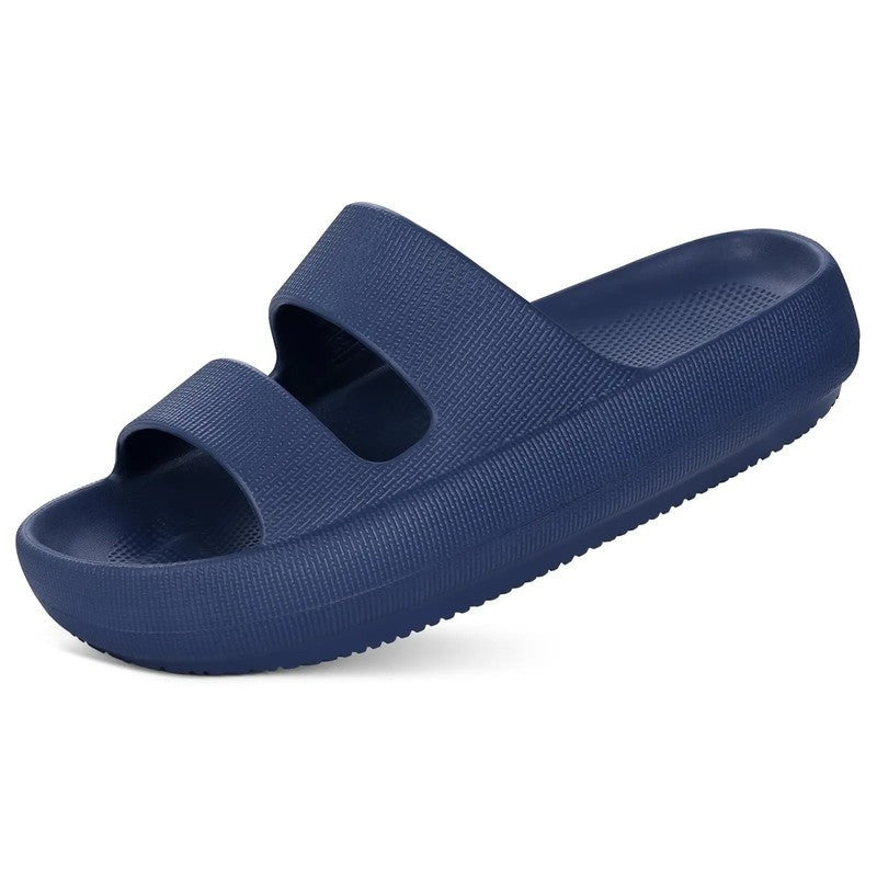 Lunari Cushioned Double Strap Slide Sandals