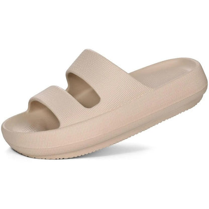 Lunari Cushioned Double Strap Slide Sandals