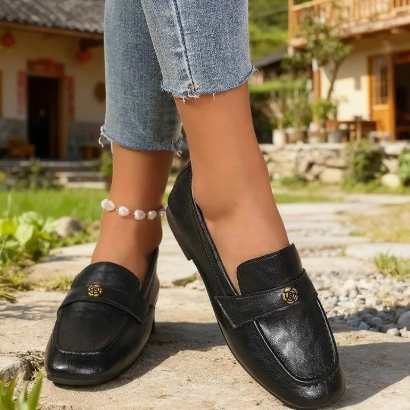 Lunari Elegant Square Toe Loafers