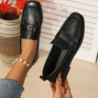 Lunari Elegant Square Toe Loafers