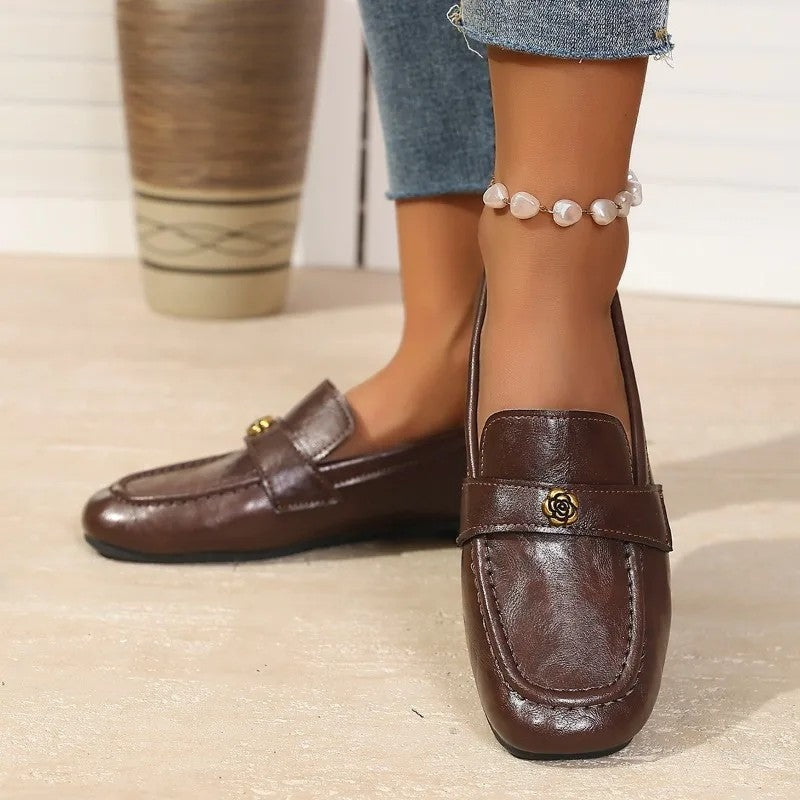 Lunari Elegant Square Toe Loafers