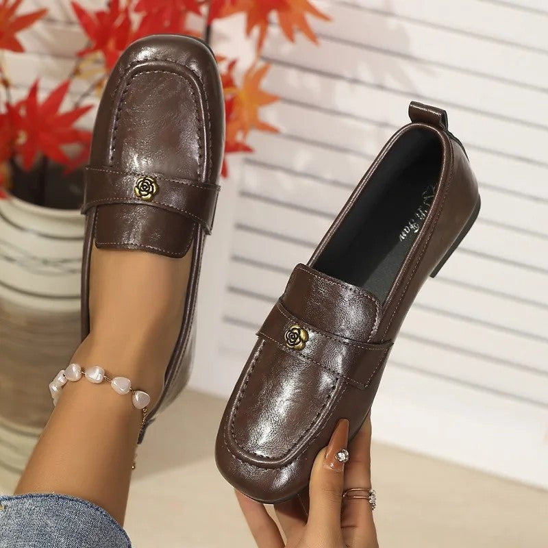 Lunari Elegant Square Toe Loafers