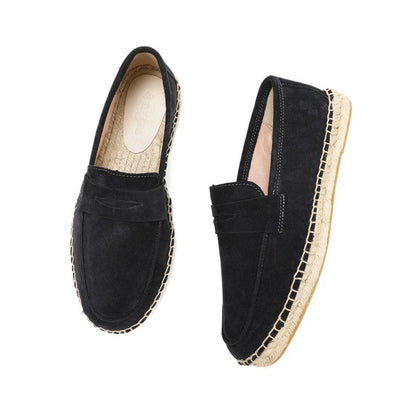 Lunari Suede Espadrille Platform Loafers