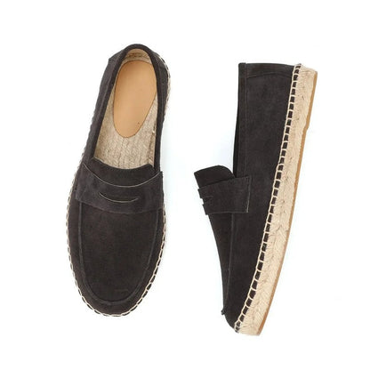 Lunari Suede Espadrille Platform Loafers