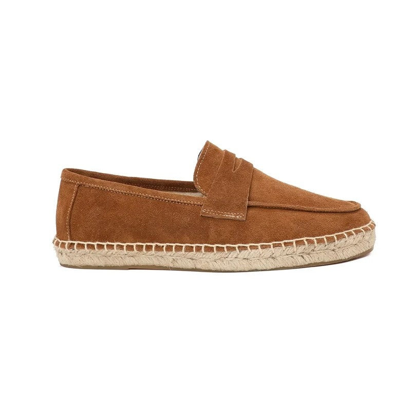 Lunari Suede Espadrille Platform Loafers