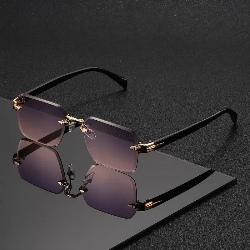 Lunetti Rimless Square Gradient Sunglasses