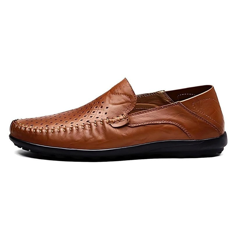 Lunivo Perforated Slip-On Driving Loafer
