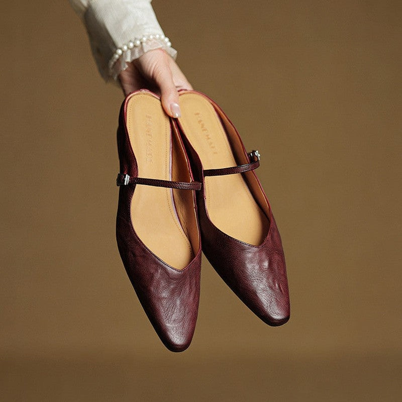 Marinda Pointed Toe Mary Jane Mule