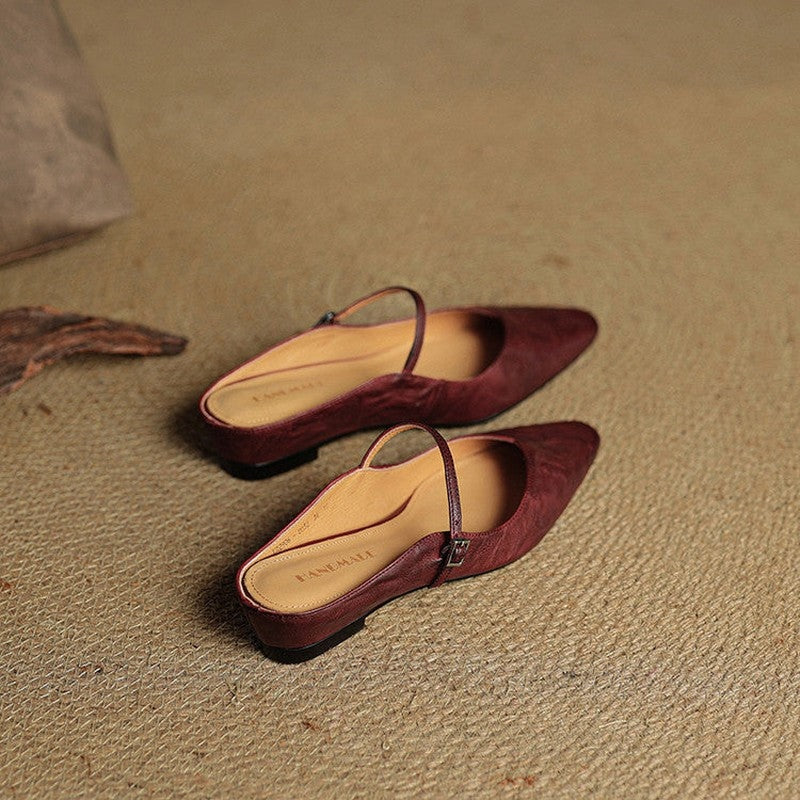 Marinda Pointed Toe Mary Jane Mule