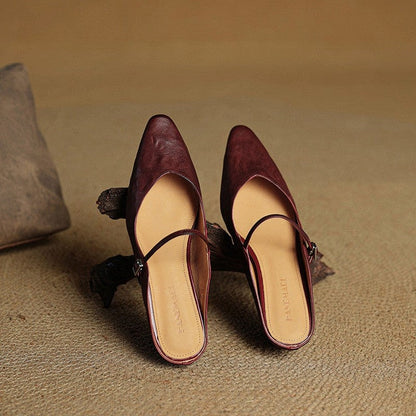 Marinda Pointed Toe Mary Jane Mule