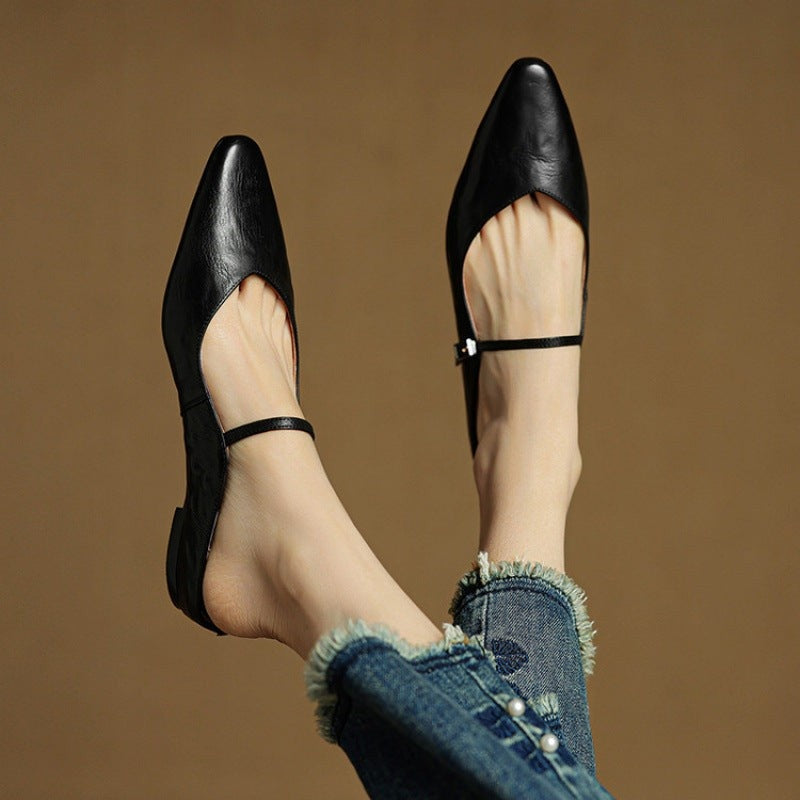 Marinda Pointed Toe Mary Jane Mule