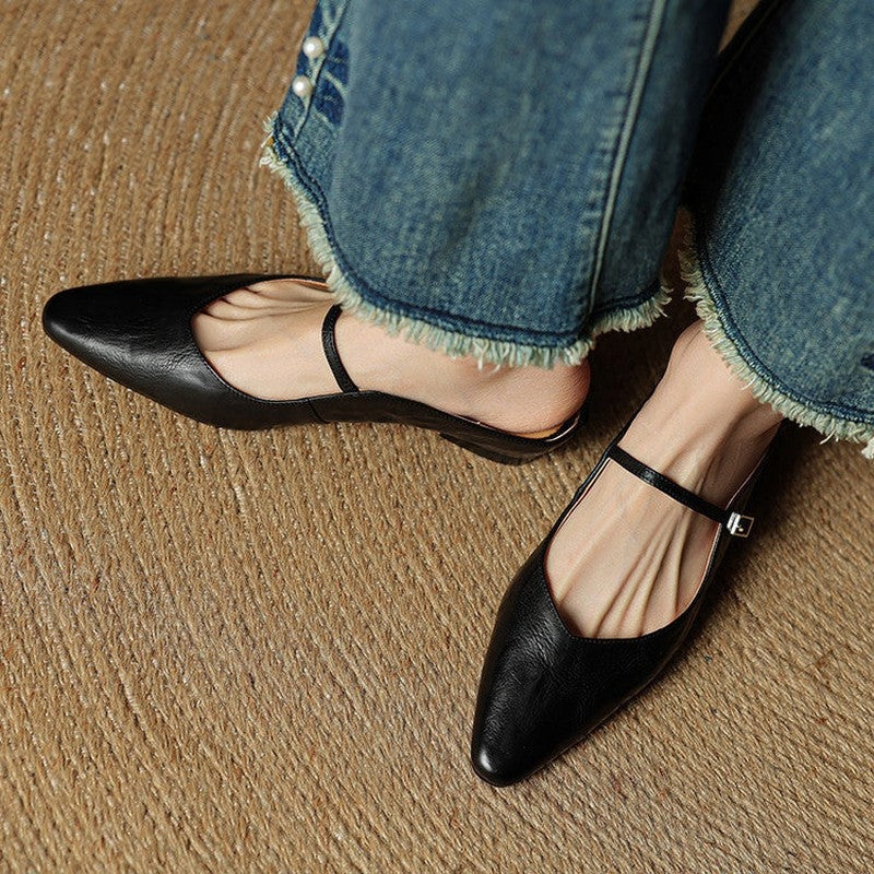 Marinda Pointed Toe Mary Jane Mule