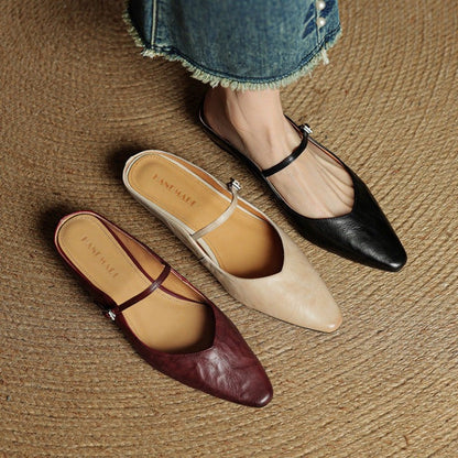 Marinda Pointed Toe Mary Jane Mule