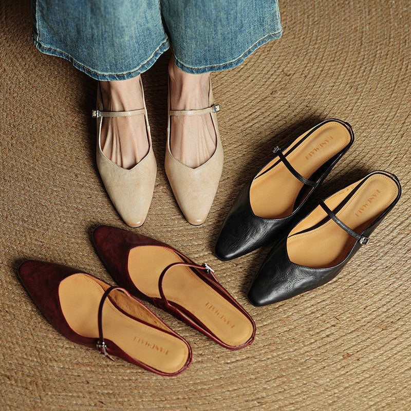 Marinda Pointed Toe Mary Jane Mule