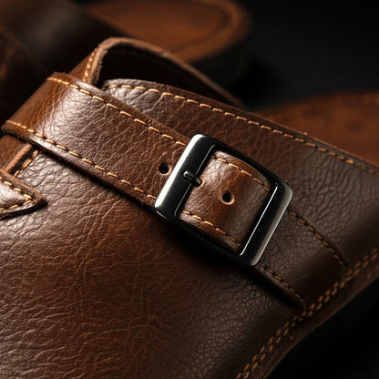 Marnel Buckle Strap Slip-On Mules