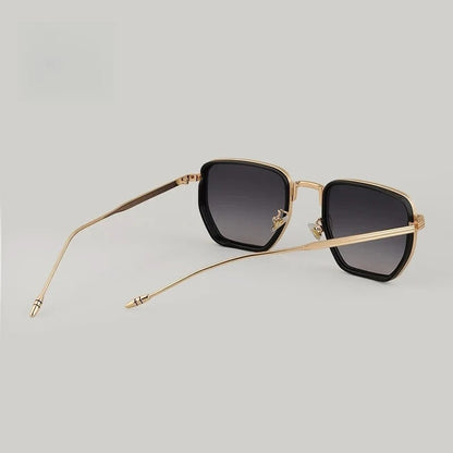 Marvion Geometric Metal Frame Sunglasses